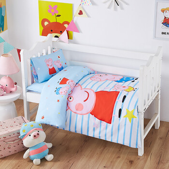 可爱卡通幼儿园三件套小猪佩奇儿童床上用品午睡被褥套装 套餐十(花色