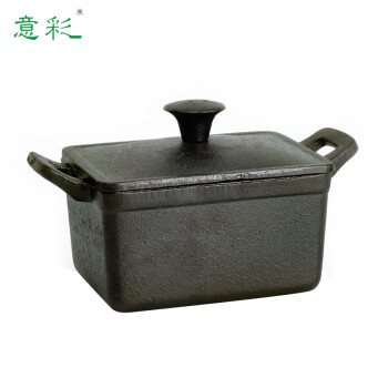 
                                        意彩（ECOHOUSE） 长方形西式迷你奶锅 铸铁锅 煮酱汁11X8CM                
