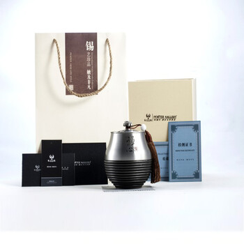 
                                                            锡罐纯锡茶叶罐功夫茶具大号锡器普洱茶罐礼品包装茶具禅心 禅心茶叶罐                