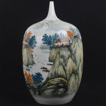 景德镇釉中彩 江山晓韵 江西工艺美术大师 国家一级美术师