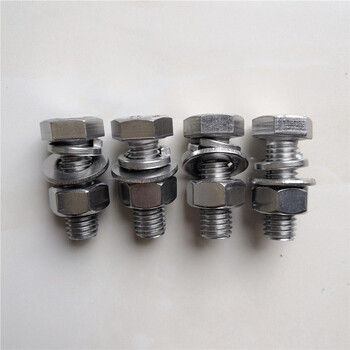 m6m8m10 不锈钢外六角螺栓螺丝螺母垫片组合套装 螺丝螺母套装 m6*12