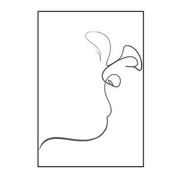 北欧风格客厅装饰画极简抽象手绘线条卧室现代简约ins挂画壁画 04