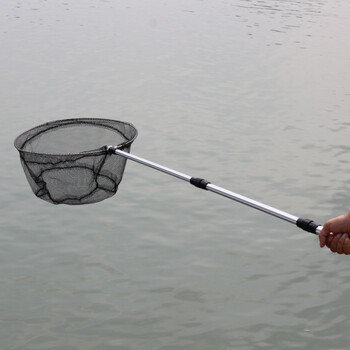 铝合金折叠抄网钓鱼抄网头杆捞鱼网兜渔具垂钓配件用品伸缩小鲫鱼 1