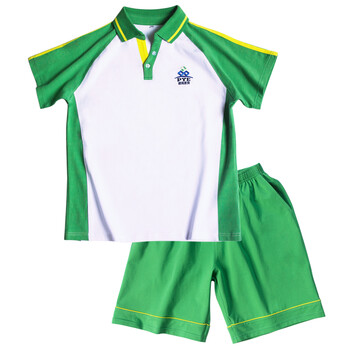 deciuhlae广州市番禺小学校服夏装新款棉绿色短袖体恤夏季短裤班服