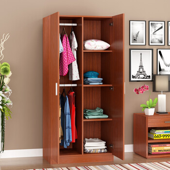 2米高40深 柚木色 2门 组装