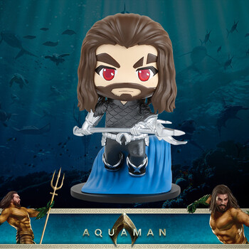 海王正版授权3英寸q萌公仔手办摆件奥姆黑蝠鲼dc系列 海王银色限定