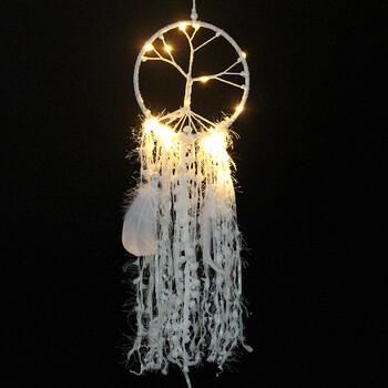 挂饰风铃少女的卧室内房间装饰品宿舍挂件生日礼物品 许愿星空带灯 带