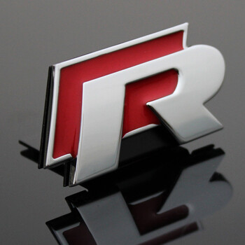 适用新波罗途安l凌渡朗逸速腾cc高67大众车标贴改装 r 中网标红色