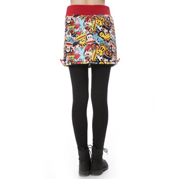 paulfrank大嘴猴2015春季女士印花羽绒短裙paulfrank正品 红色 L