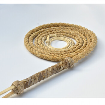 落凤山牌牛皮马鞭皮鞭子健身响鞭甩鞭 3.0米