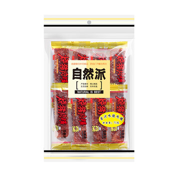 自然派肉干肉脯休闲零食广东老字号特产小吃蜜汁猪肉脯办公室零食75g/袋