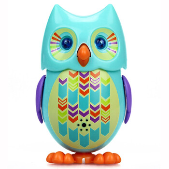 智能玩具 模型玩具电动模型玩具 女孩礼物女孩玩具 知音猫头鹰(湖蓝色