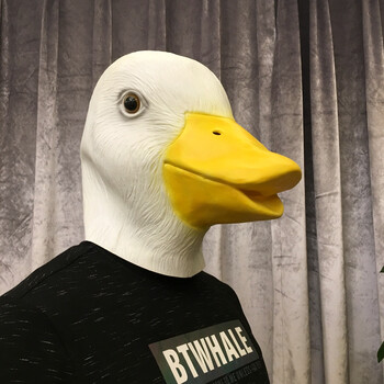 【品质好货】抖音小黄鸭子面具头套酒吧晚会演出道具儿童动物头套可爱