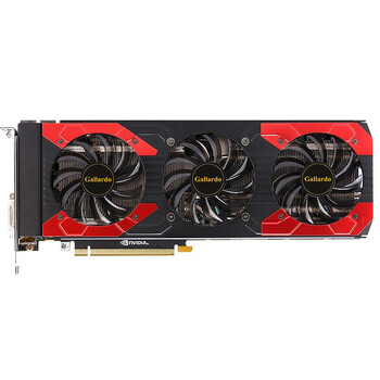 manli万丽gtx1080 8g oc gallardo盖拉多台式机电脑游戏独立显卡 红色