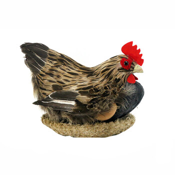 小鸡的家玩具 小鸡模型仿真动物母鸡孵蛋鸡摆件家居软装超市装饰品