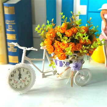 家装软饰 花瓶花艺 其他品牌 家居小花车摆件 卧室书桌假花饰品小花车
