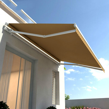 户外遮阳棚伸缩雨棚厚铝合金豪华链条臂雨蓬遮阳蓬抗风折叠伸缩篷sn