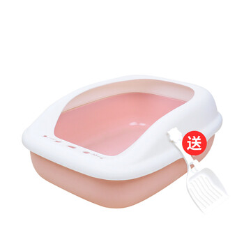 迪熊先生mr Dixiong 猫砂盆半封闭式猫砂盆超大号猫厕所宠物猫咪用品藕粉色大号 图片价格品牌报价 京东