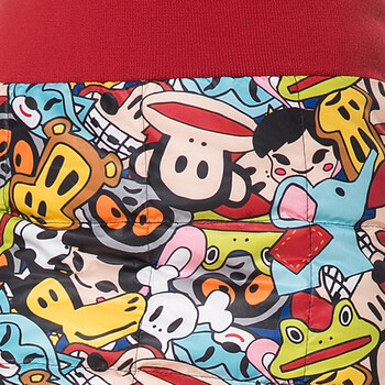 paulfrank大嘴猴2015春季女士印花羽绒短裙paulfrank正品 红色 L