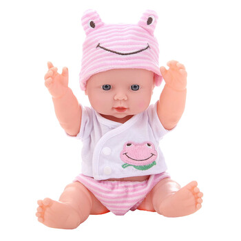 全软胶洗澡软胶仿真婴儿洋娃娃 搪胶皮仿真娃娃 玩具公仔 粉青蛙不