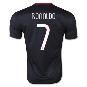 主场客场球衣足球服训练服c罗球衣成人/儿童足球队服 客场黑色7号c罗