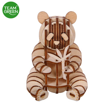 生日创意礼物儿童礼品diy节日送礼3d立体拼图动物系列 jigzle熊猫_ 7