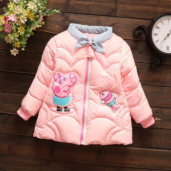 12狂欢购】小猪佩奇童羽绒服女童羽绒棉衣冬装新款童装女宝宝棉袄外套