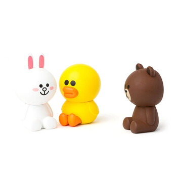 line friends布朗熊丘可车载香水空调出风口汽车摆件装饰 三代ryan