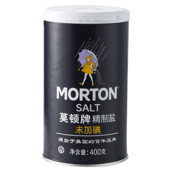 莫頓（MORTON）精制鹽400g【未加碘】無碘食鹽 