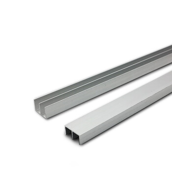 玻璃导轨双滑槽 5mm8mm推拉轨道 山字槽 趟门滑轨 橱窗移门滑道