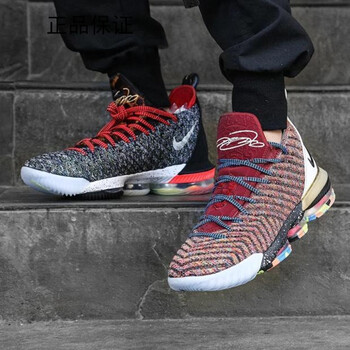 官方旗舰店 詹姆斯16代篮球鞋男女高帮鸳鸯lbj15实战战靴 鸳鸯 39