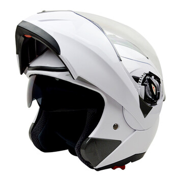 钛金贝(tekimbe) 头盔 摩托车头盔男女 多功能揭面双镜头盔 摩托车