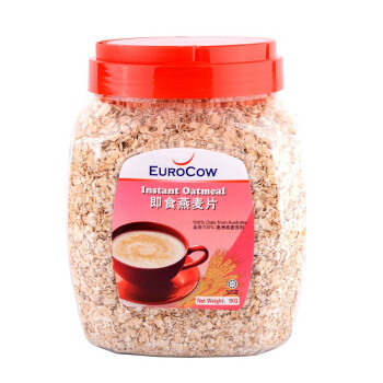 马来西亚进口 优佳（EUROCOW）燕麦片 无添加 纯燕麦片 营养早餐  即食燕麦片1kg
