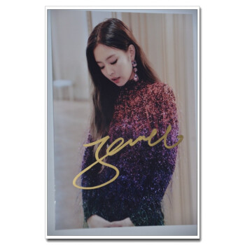 2018-blackpink jennie金智妮solo專輯photobook親筆簽名照片c款