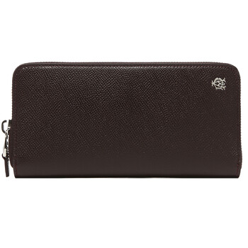 dunhill 登喜路 男士cadogan系列棕红色牛皮ad复古标长款钱包 l2z218x