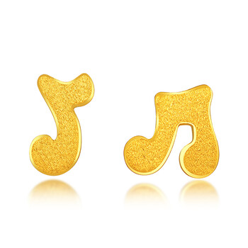 中国黄金-足金快乐音符ab版黄金耳钉(定价) 1.59_现价636元
