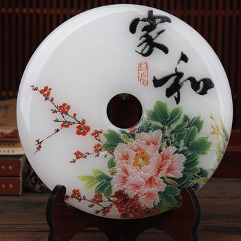 玉石工艺品 客厅摆件 书房装饰品 乔迁新居礼品 房间摆件 家和万事兴