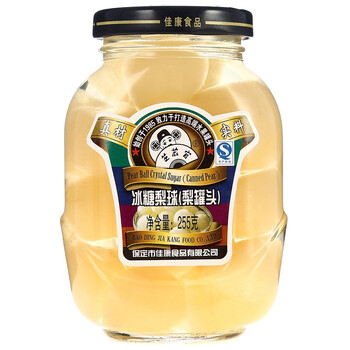 芝麻官水果罐头 冰糖梨球(梨罐头)255g