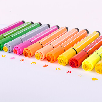 得力(deli)70654 24色 大容量印章可洗水彩笔