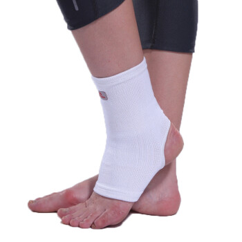 奥狮龙护脚踝 运动篮球保暖护脚套男女款健身防护护具 白色5042(1只装) M(适合鞋码38-41码)