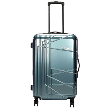 瑞世（SUISSEWIN）拉杆箱 20英寸PC几何线条磨砂面旅行箱 休闲时尚登机箱 SN6617 蓝色