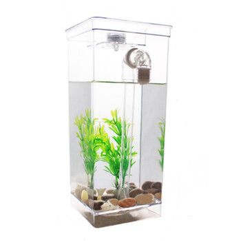 LB06懒人鱼缸桌面小型水族箱斗鱼缸迷你金鱼