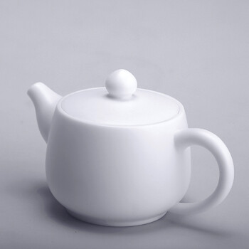 肖字和德 白瓷茶壶 纯白瓷泡茶壶 茶具配件 手工