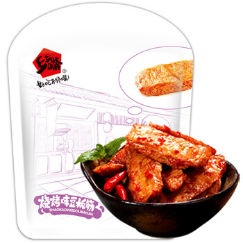 【京东超市】乡乡嘴 休闲零食 豆板筋 烧烤味 豆干 辣条 268克/袋