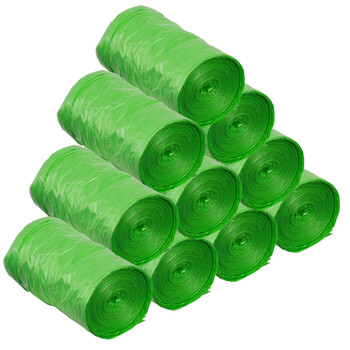 垃圾袋家用办公室厨房宾馆客房卫生间用中小号垃圾塑料袋 绿色10卷