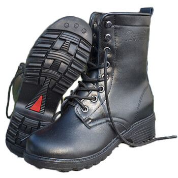 女士军靴 作训靴气高帮羊毛军鞋 黑色单靴 38