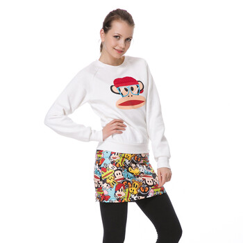 paulfrank大嘴猴2015春季女士印花羽绒短裙paulfrank正品 红色 L