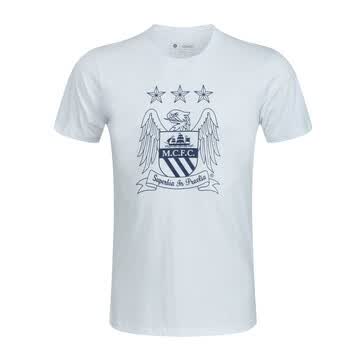 凹凸(aotu)曼城球衣英超足球服足球训练服短袖t恤 白色 s