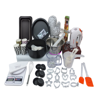 闪点MERITCOOK烘焙工具套装 蛋糕模具烤箱用 披萨蛋挞饼干烤盘模具 西点烘培模具套装 全套(+1元送抹刀)