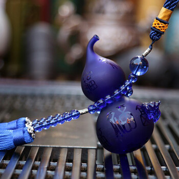 汽车挂件摆件葫芦饰品车内挂件装饰车饰品车载挂饰香水 时尚版蓝色